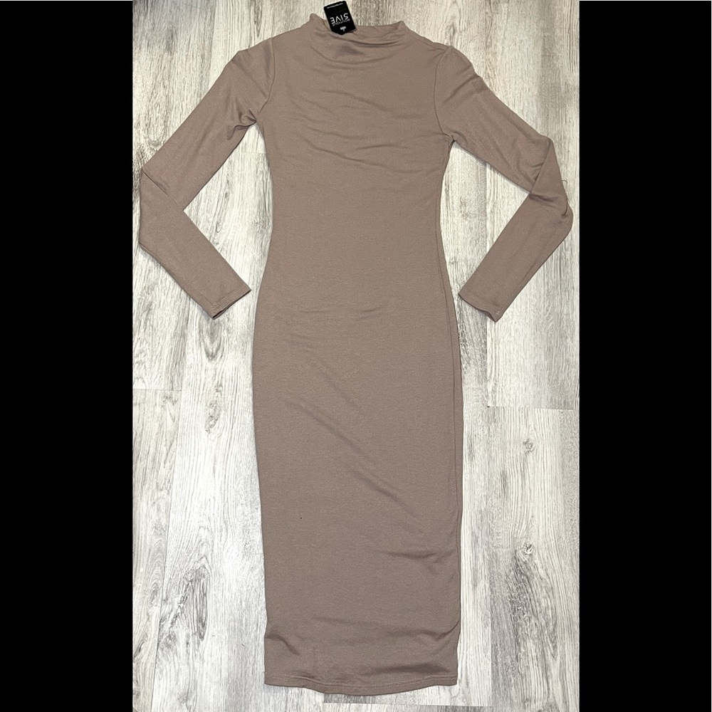 Taupe MIDI Dress